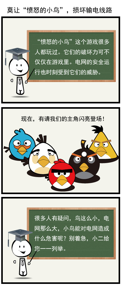 莫让"愤怒的小鸟"损坏输电线路